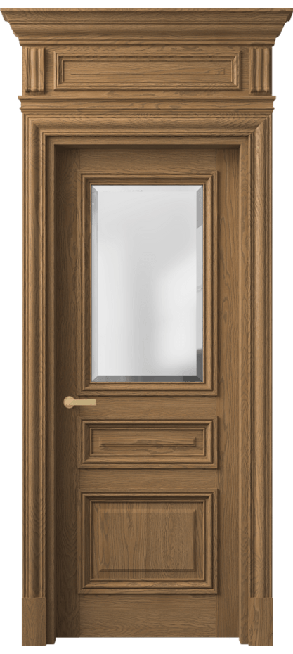 Межкомнатная дверь Антик 7304 Дуб мускатный матовый Сатинированное стекло с фацетом Цена 264949 ₽ | Volhovec