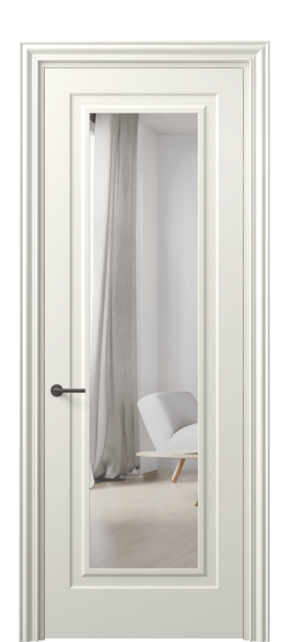 Межкомнатная дверь Маскот 8403 Матовый жемчужный Двустороннее зеркало, триплекс Цена 81580 ₽ | Volhovec