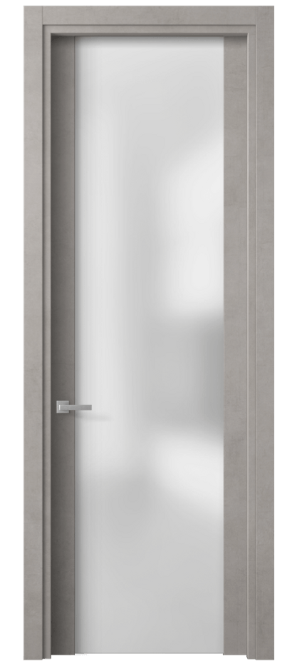 Межкомнатная дверь Планум 4114 Леон серебро Сатинированное стекло Цена 51999 ₽ | Volhovec