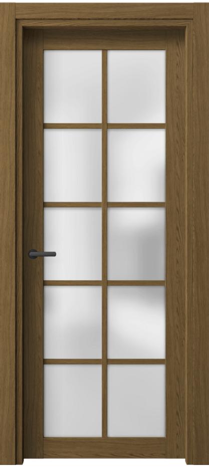 Межкомнатная дверь Нео 2106 Торфяной дуб Сатинированное стекло Цена 33419 ₽ | Volhovec