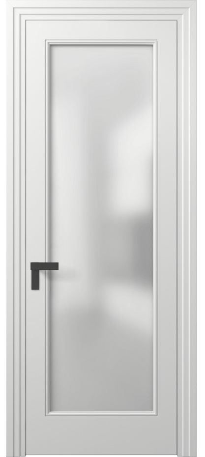 Межкомнатная дверь Рокка 8300 Матовый белоснежный Сатинированное стекло Цена 82899 ₽ | Volhovec