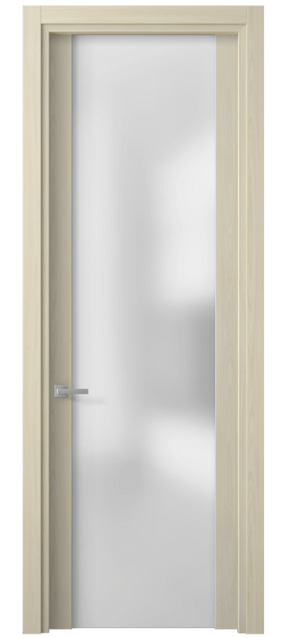 Межкомнатная дверь Планум 4114 Молочный ясень Сатинированное стекло Цена 39799 ₽ | Volhovec
