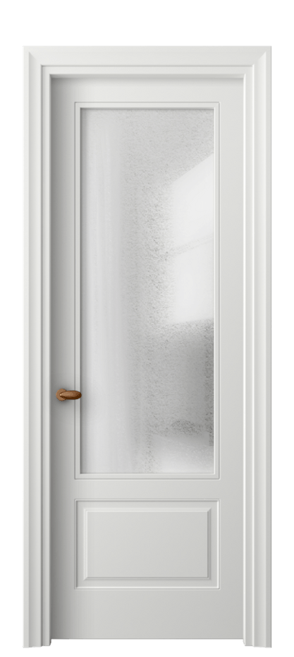 Межкомнатная дверь Эссе 8542 Матовый светло-серый Фактурное стекло "Лёд", триплекс Цена 80110 ₽ | Volhovec