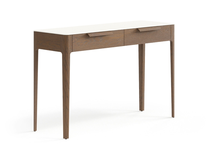 Мебель Консоль Piega 2 ящика. Цвет Дуб туманный матовый. Материал Массив дуба матовый. Коллекция Консоль Piega 2 ящика. Картинка.