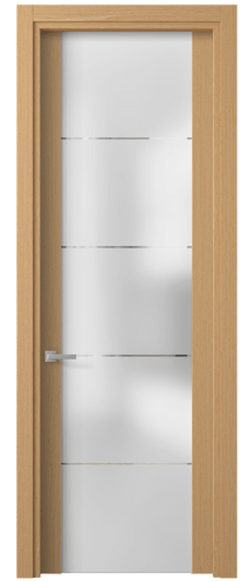 Дверь межкомнатная 4114 МШНДП ГРА. Цвет Дуб песочный матовый. Материал Мультишпон НатурВуд. Коллекция Планум. Картинка.