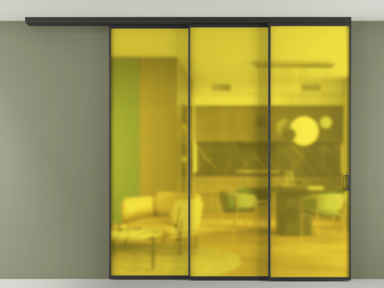 Алюминевая перегородка АЛПР 040.01_ЧРН_САТ ЖЕЛ_new. Цвет Алюминий Черный. Материал Алюминий. Коллекция Перегородка Formato вдоль стены на потолок 3 створки с синхронным механизмом. Фото. Алюминевая перегородка АЛПР 040.01_ЧРН_САТ ЖЕЛ_new. Цвет Алюминий Черный. Материал Алюминий. Коллекция Перегородка Formato вдоль стены на потолок 3 створки с синхронным механизмом. Картинка.