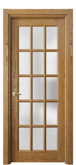 Дверь межкомнатная 0708 ДМД.Б САТ. Цвет Дуб медовый брашированный. Материал Массив дуба брашированный. Коллекция Лигнум. Картинка.