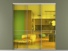 Перегородка Формато внутри проёма 3 створки с синхронным механизмом