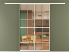 Перегородка Formato вдоль стены 2 створки