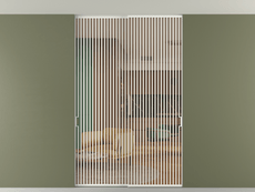 Перегородка Формато внутри проёма скрытое крепление в потолок 2 створки