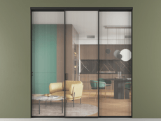 Перегородка Формато внутри проёма 3 створки