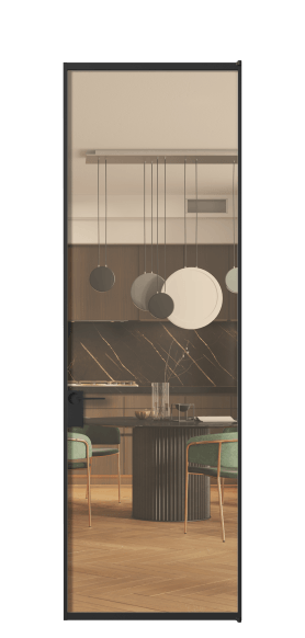 Дверь межкомнатная АЛПЛ040.01 ПРОЗ ОРАНЖ ЧЕР. Цвет Алюминий Черный. Материал Алюминий. Коллекция Formato. Картинка.